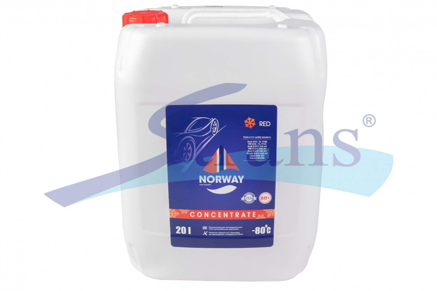 Концентрат Антифризу Norway G12 -80°C 20Л. (Червоний